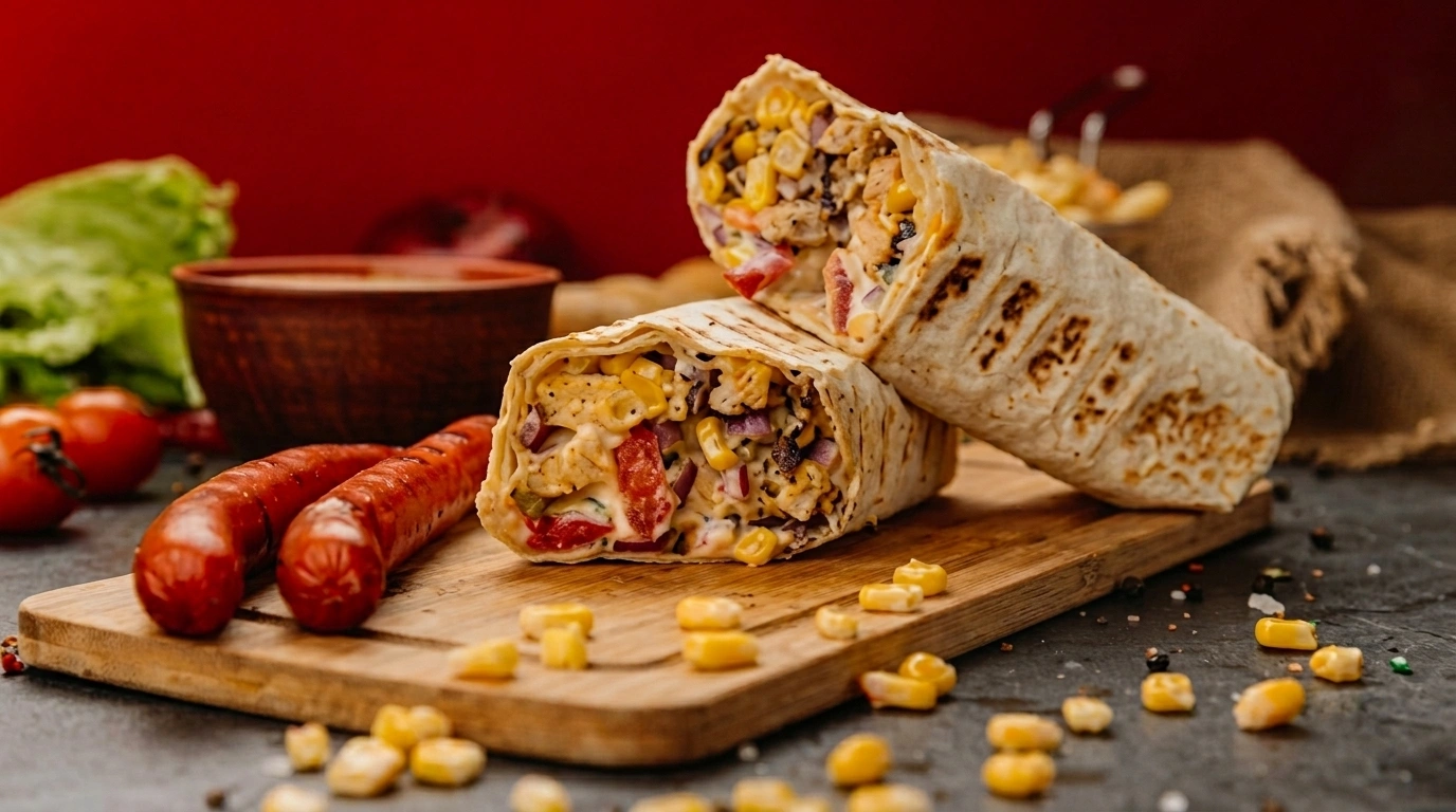 Kycklingwraps med majs och ost – Snabb picknickfavorit - traditionellt Mexikanskt Middag recept, perfekt till vardagsmiddag